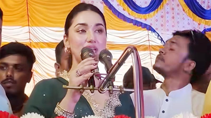 বিএনপির সমাবেশে বক্তব্য দিলেন অভিনেত্রী অপু বিশ্বাস